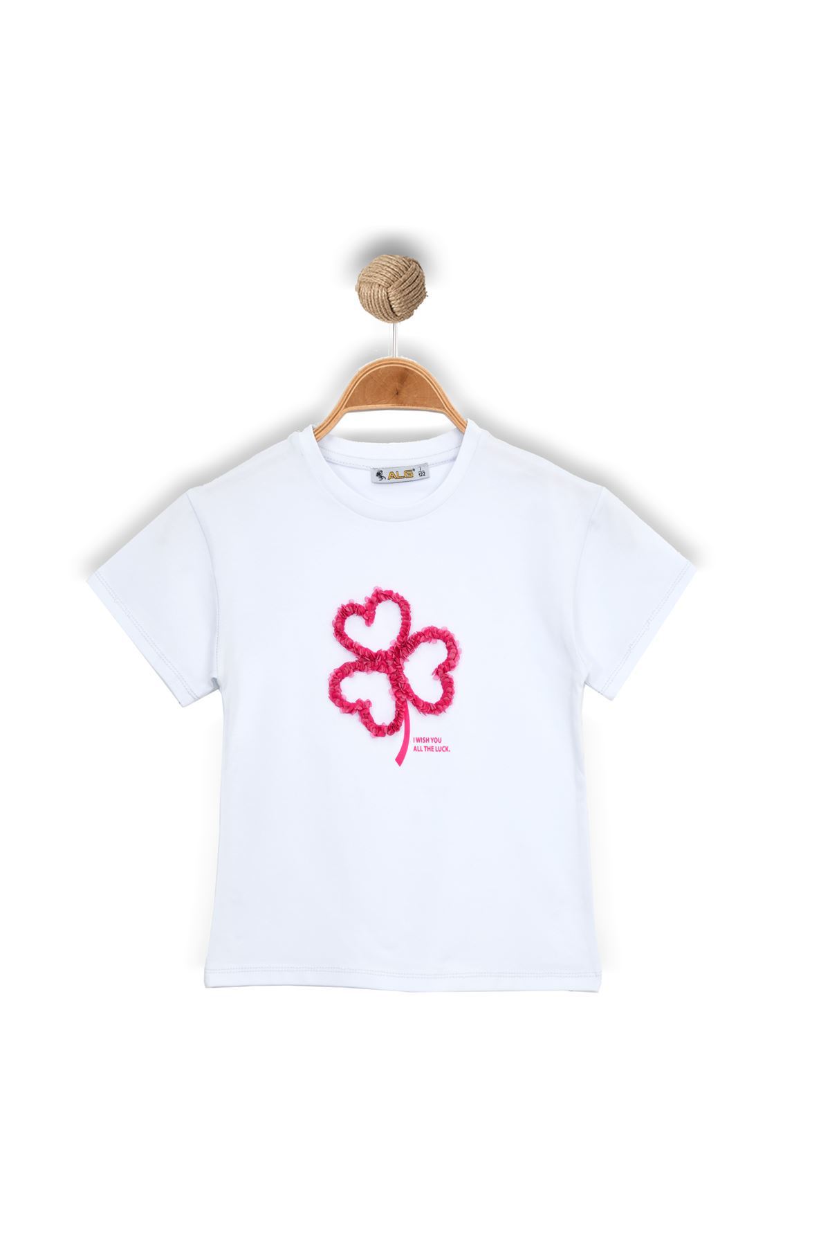 3-7 Years Flower Embroidered T-shirt White - 624650.1576.