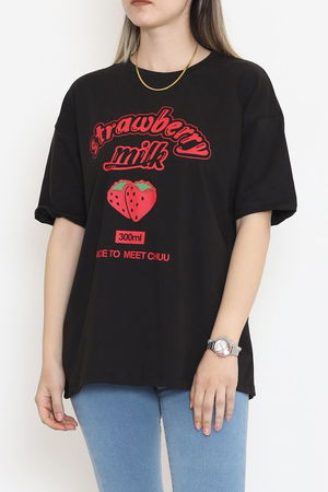 Printed Crew Neck T-shirt Black - 16501.1567.