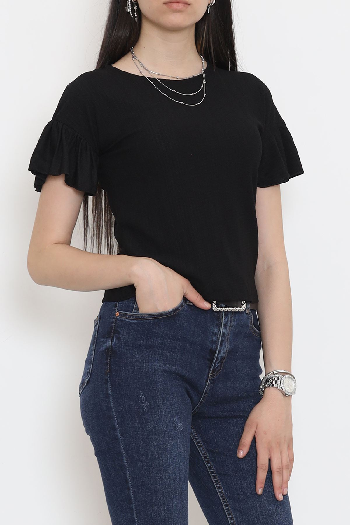 Shirred Blouse Black - 12596.631.