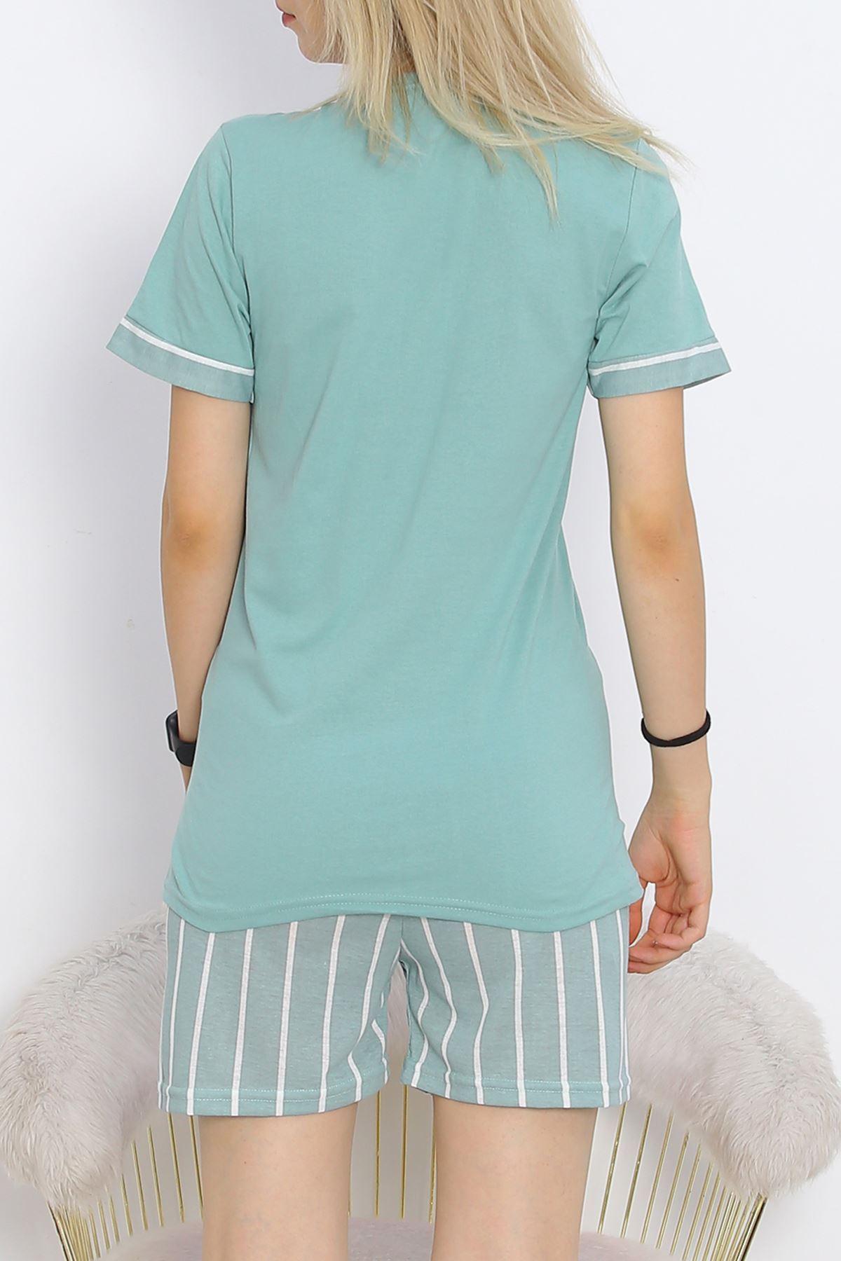 Short Sleeve Shorts Pajama Set Mint - 18956.1567.