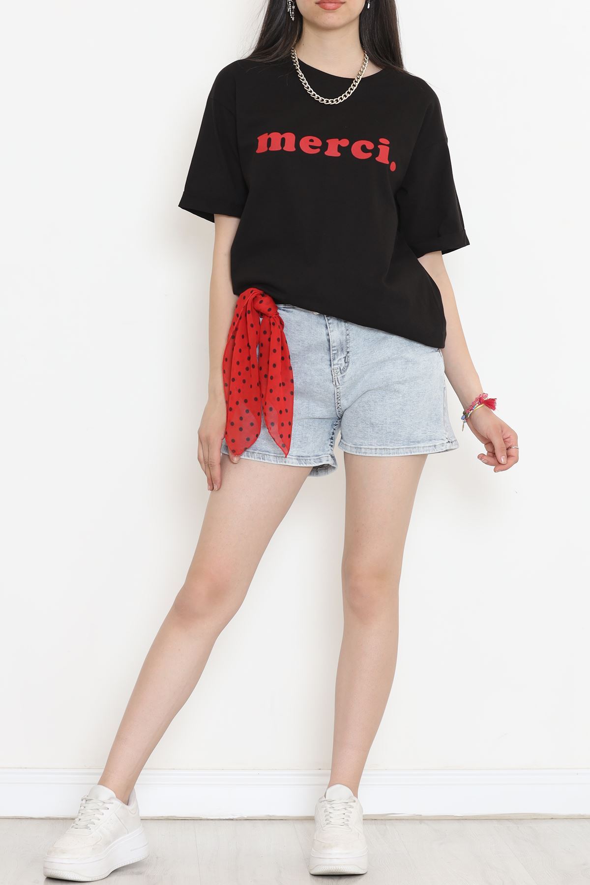 Printed Double Sleeve T-Shirt Black - 16536.1567.