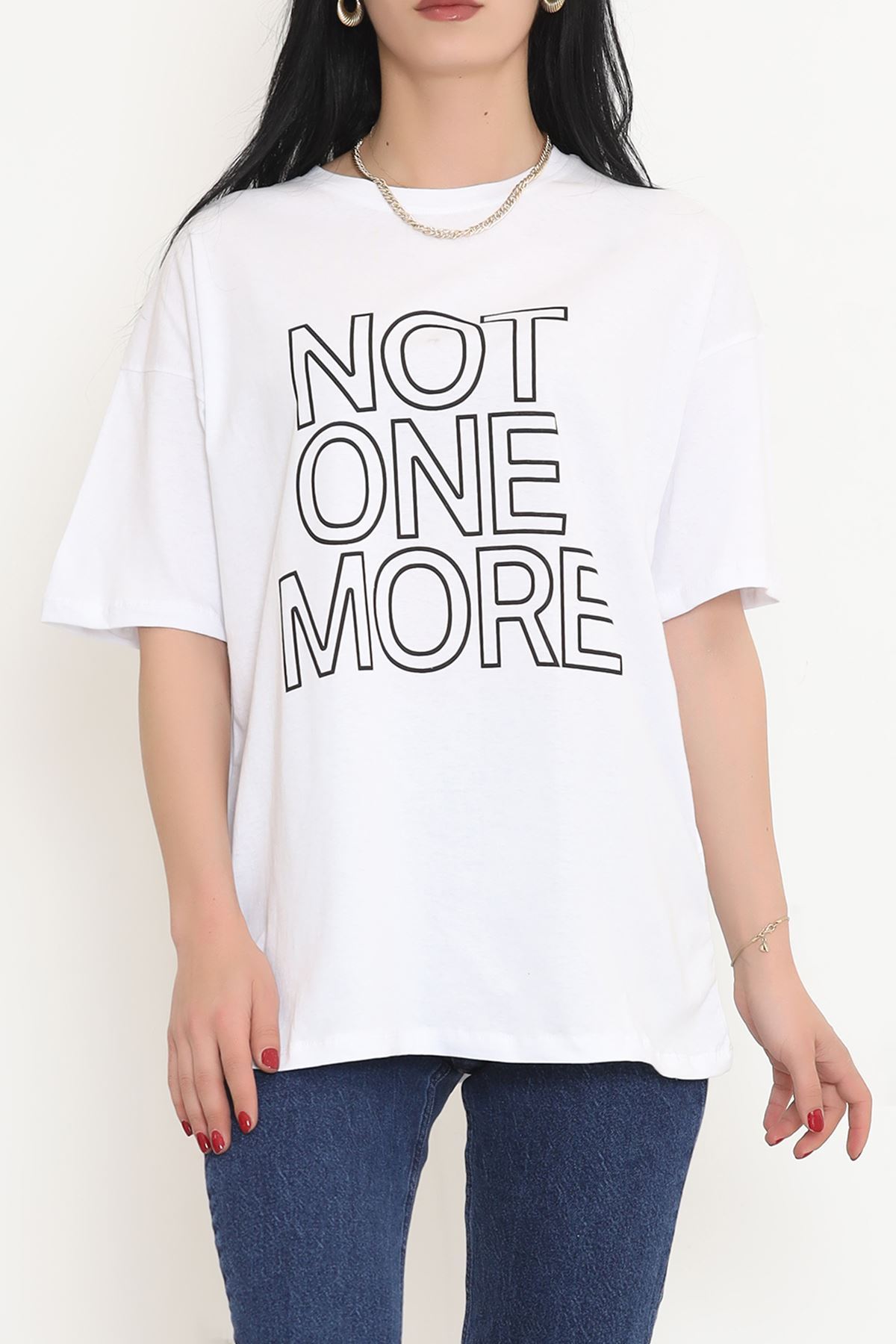 Printed Oversize T-shirt White - 16504.1567.