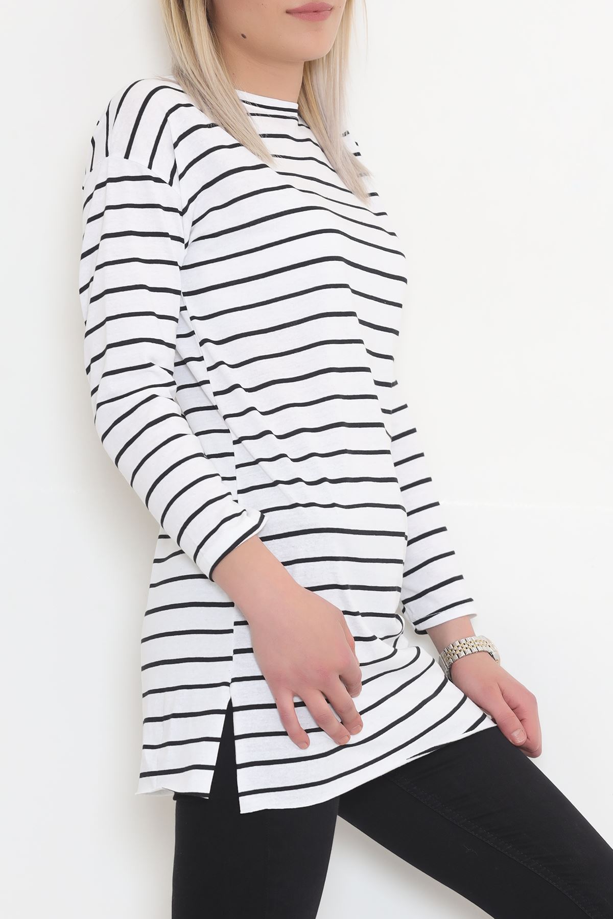 Striped Tunic White and Black - 11313.1567.