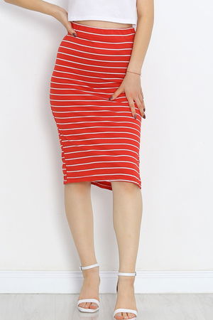 Striped Camisole Skirt Red - 18905.1567.