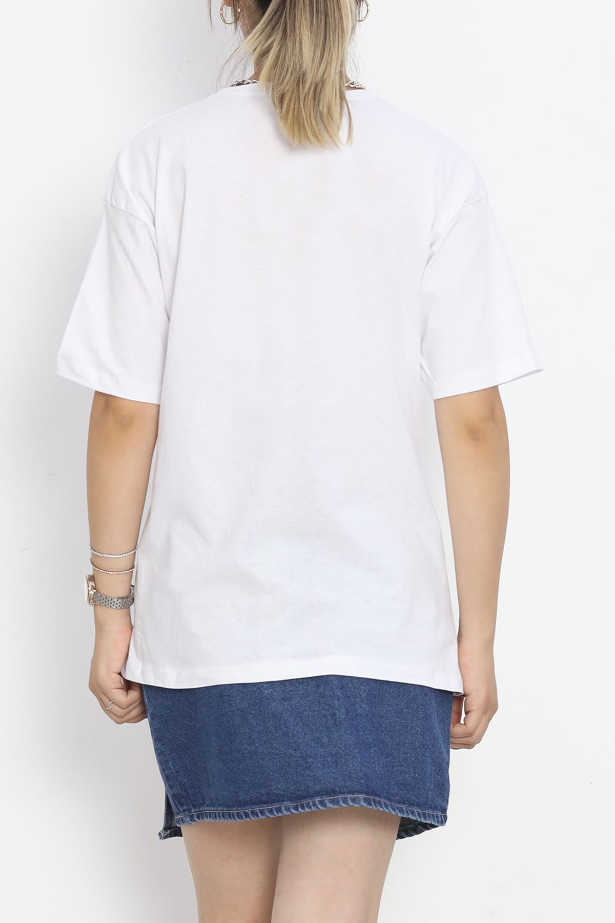 Printed Crew Neck T-shirt White - 16512.1567.