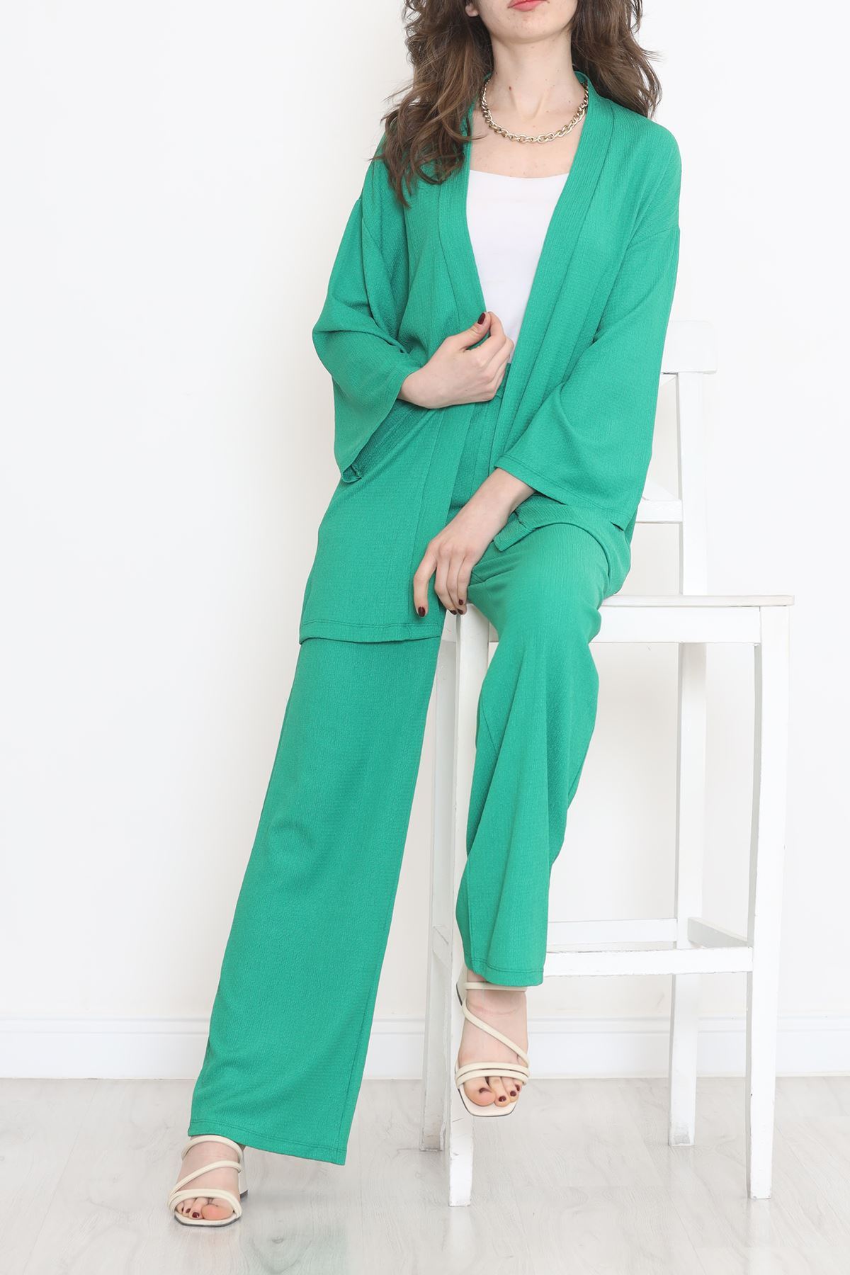 Long Kimono Suit Green - 722.1247.