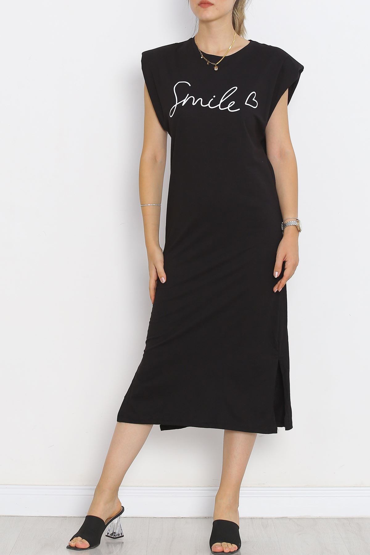 Wadded Single Jersey Dress Black - 15870.1567.