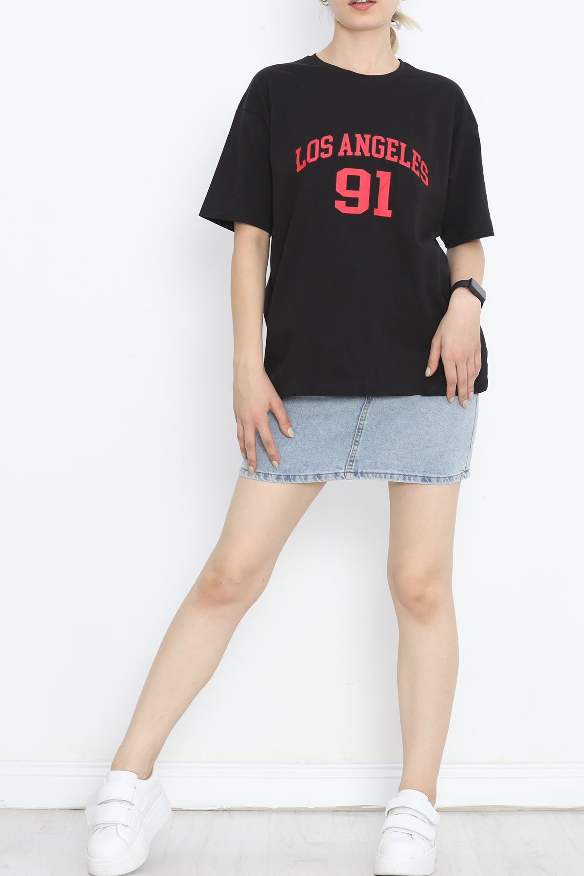 Printed Crew Neck T-shirt Black - 16510.1567.