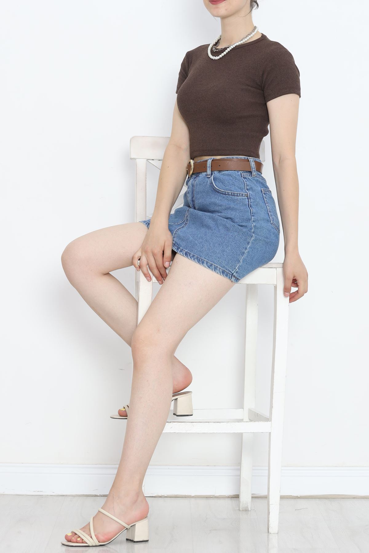 Crew Neck Camisole Body Light Brown - 18880.1567.