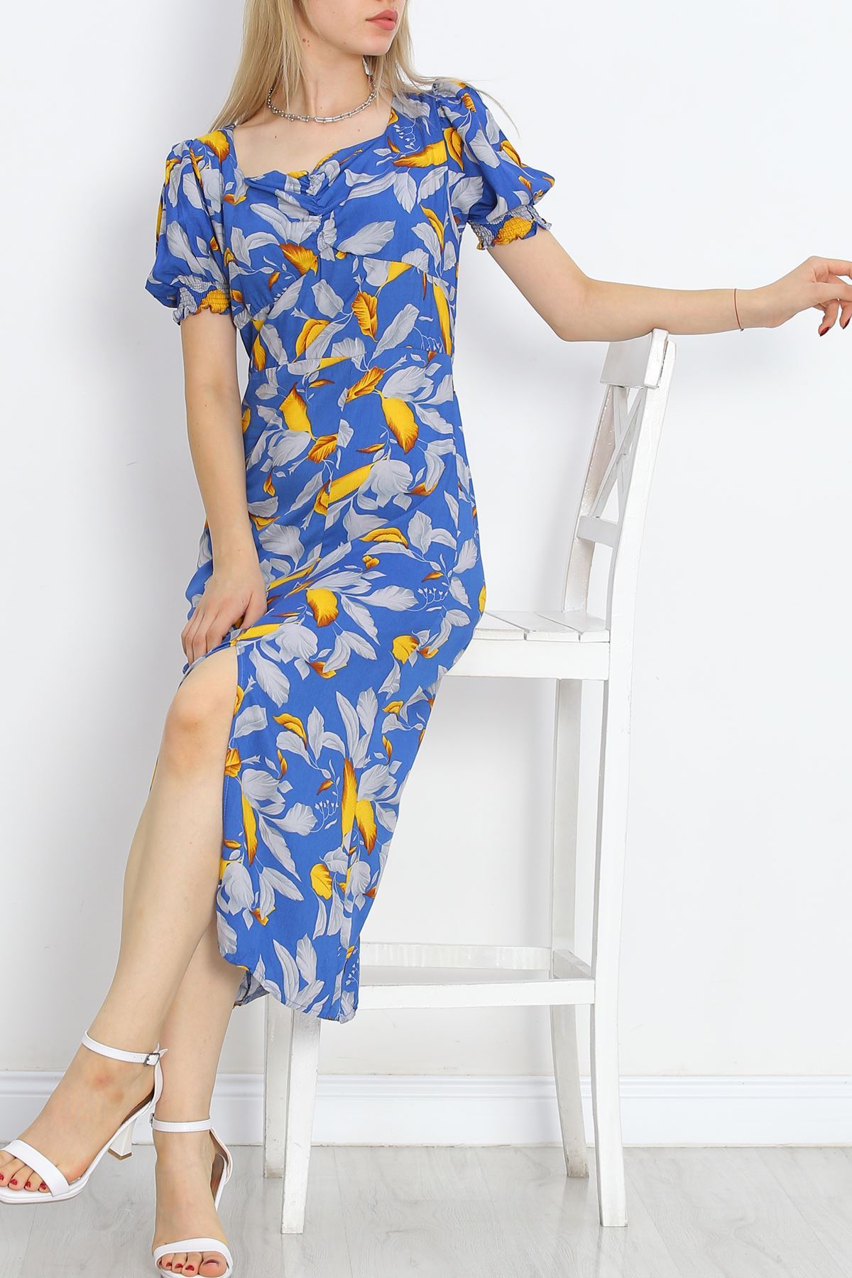 Kiss Collar Dress Indigo - 696.1247.