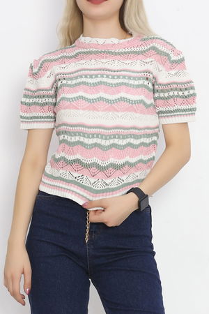 Wavy Color Sweater Pinkcru - 4164.1247.