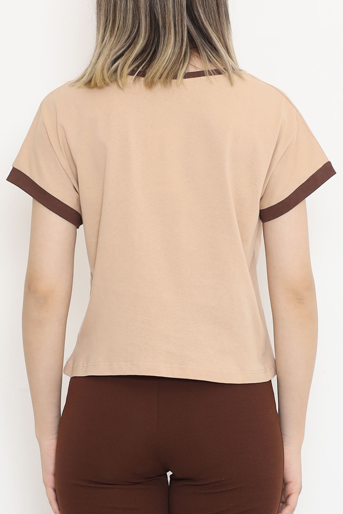 Printed T-shirt Beige - 16553.1567.