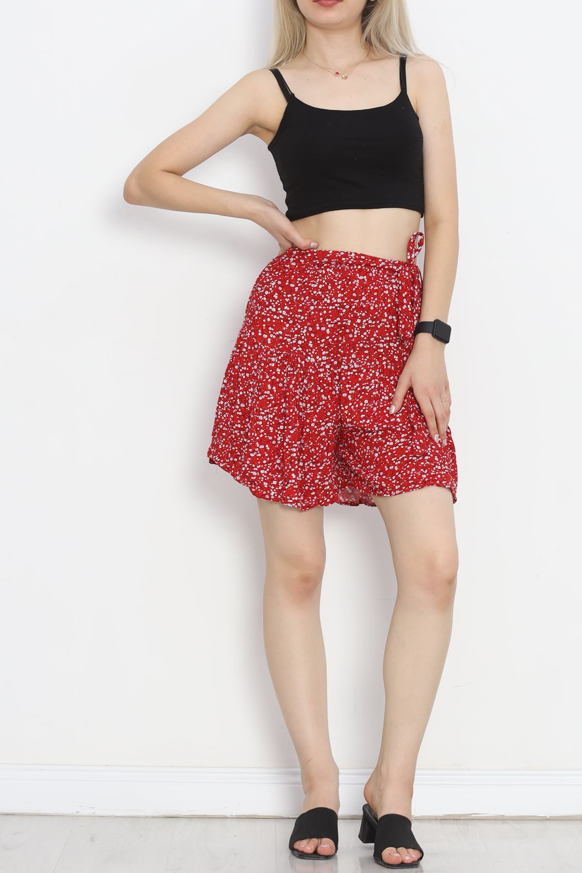 Skirt with Belted Shorts Red1 - 16701.1355.