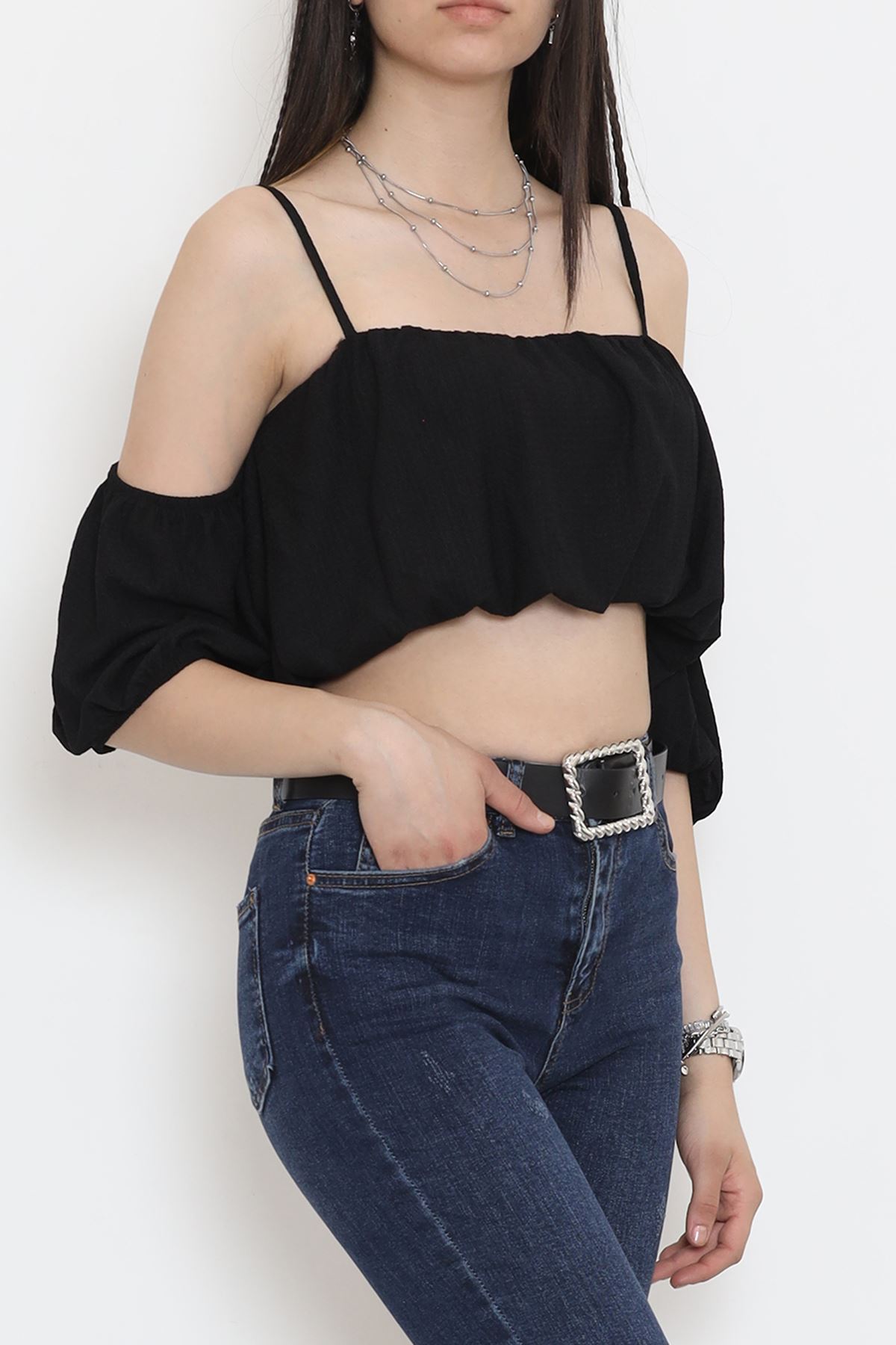 Strappy Burümcük Blouse Black - 12593.631.