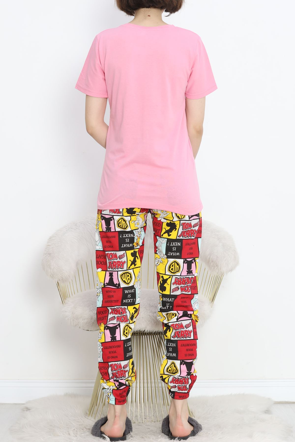 Pajama Set with Elastic Cuffs Pink - 18736.1567.