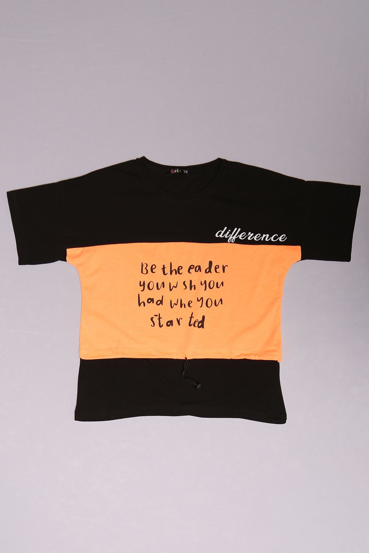 10-16 Years Printed Kids T-Shirt Blackorange - 18034.1567.