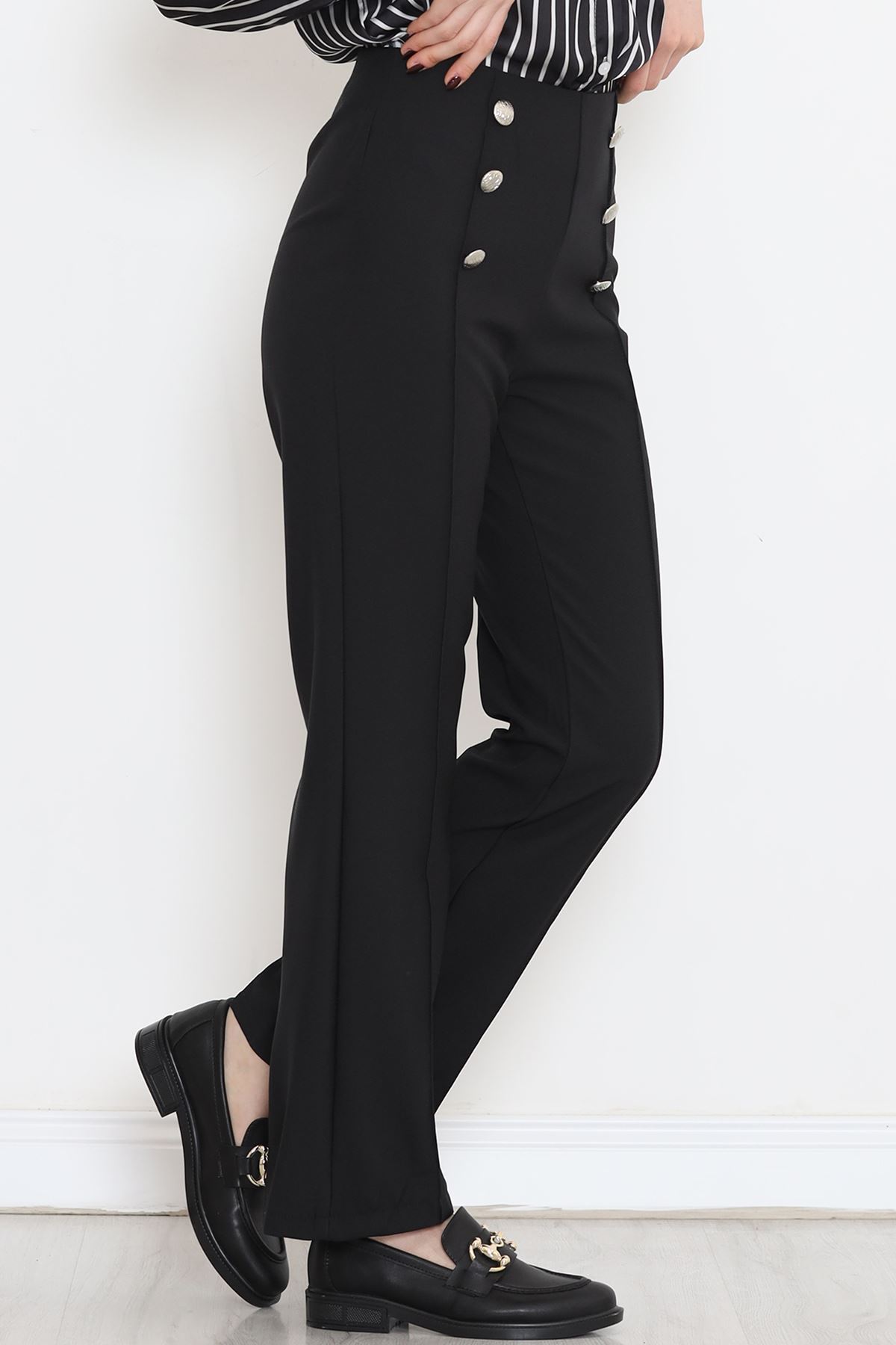 Chimali Button Detailed Pants Black - 20864.683.