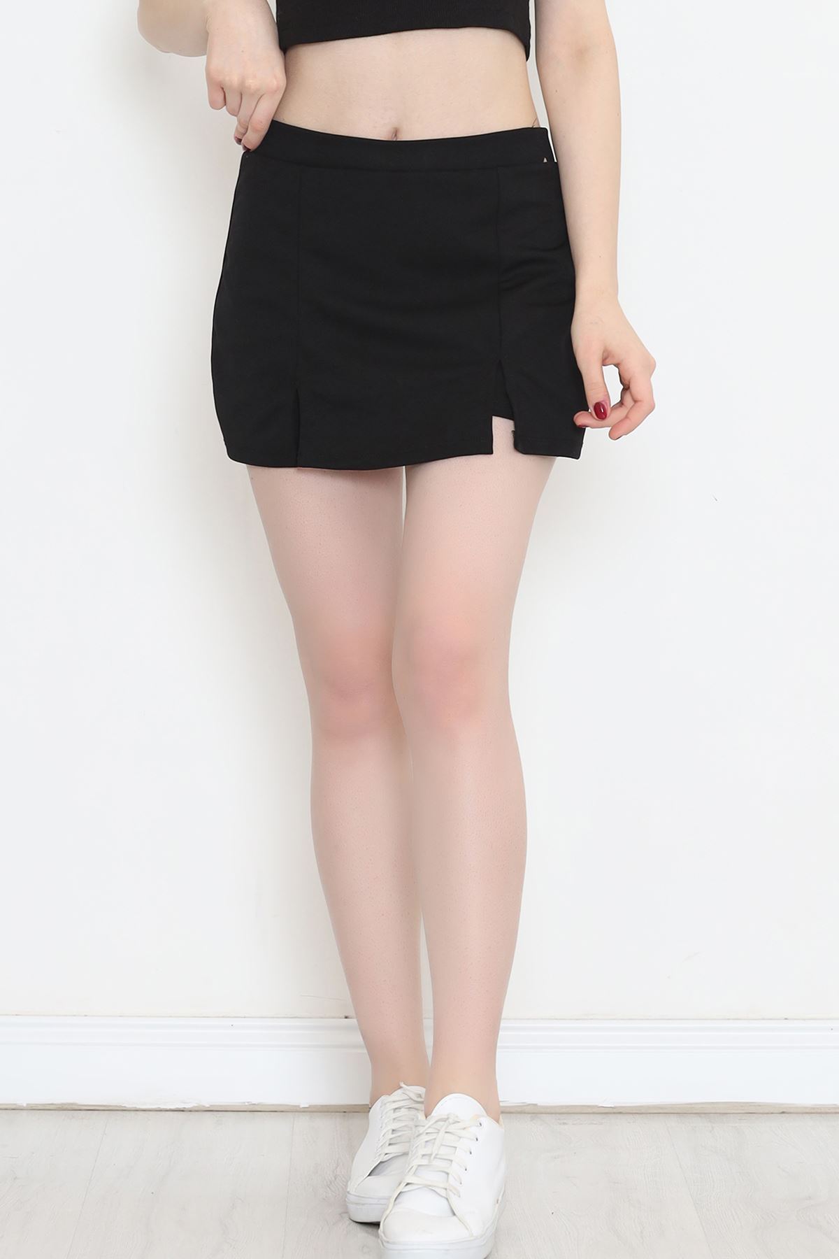 Scuba Fabric Shorts Skirt Black - 16434.1778.