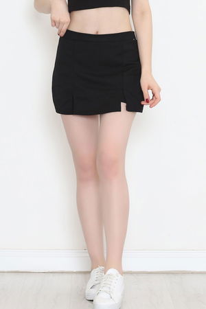 Scuba Fabric Shorts Skirt Black - 16434.1778.