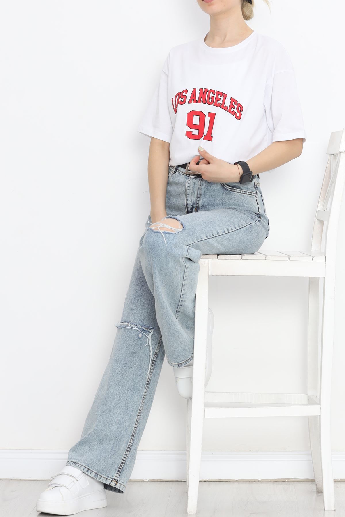 Printed Crew Neck T-shirt White - 16510.1567.