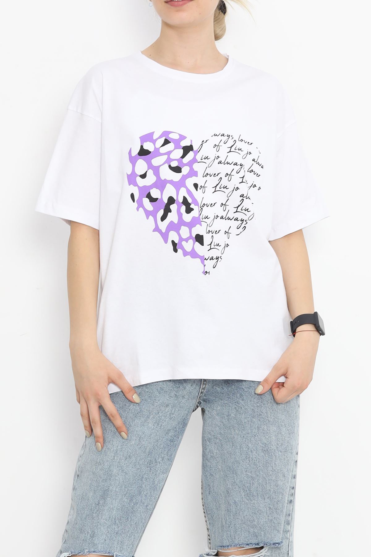 Printed Crew Neck T-shirt White - 16518.1567.