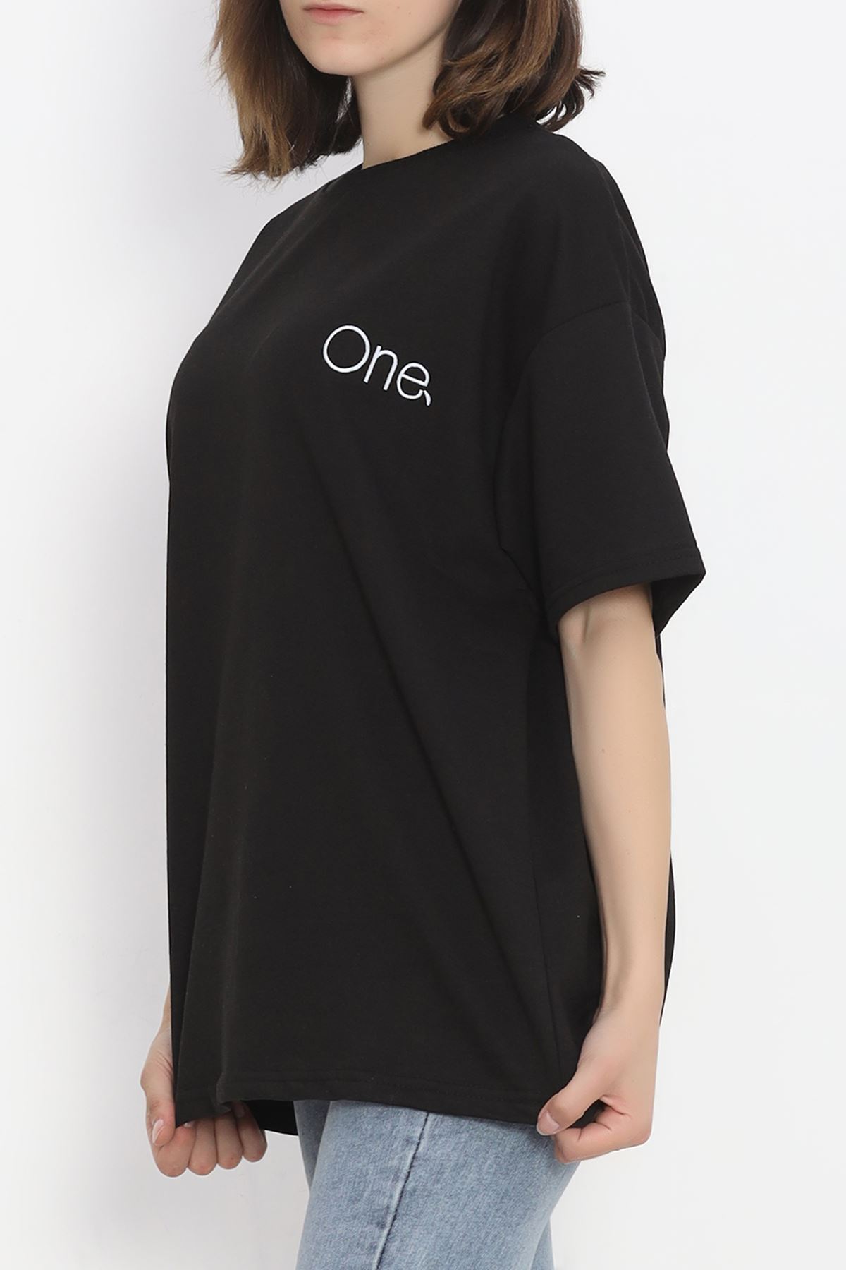 Embroidered Two Yarn T-shirt Black - 18745.751.