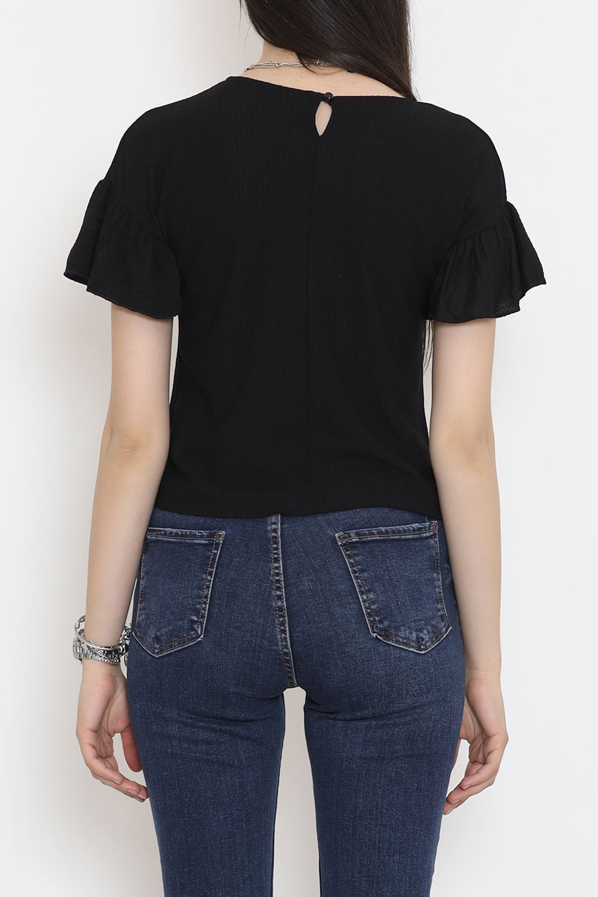 Shirred Blouse Black - 12596.631.