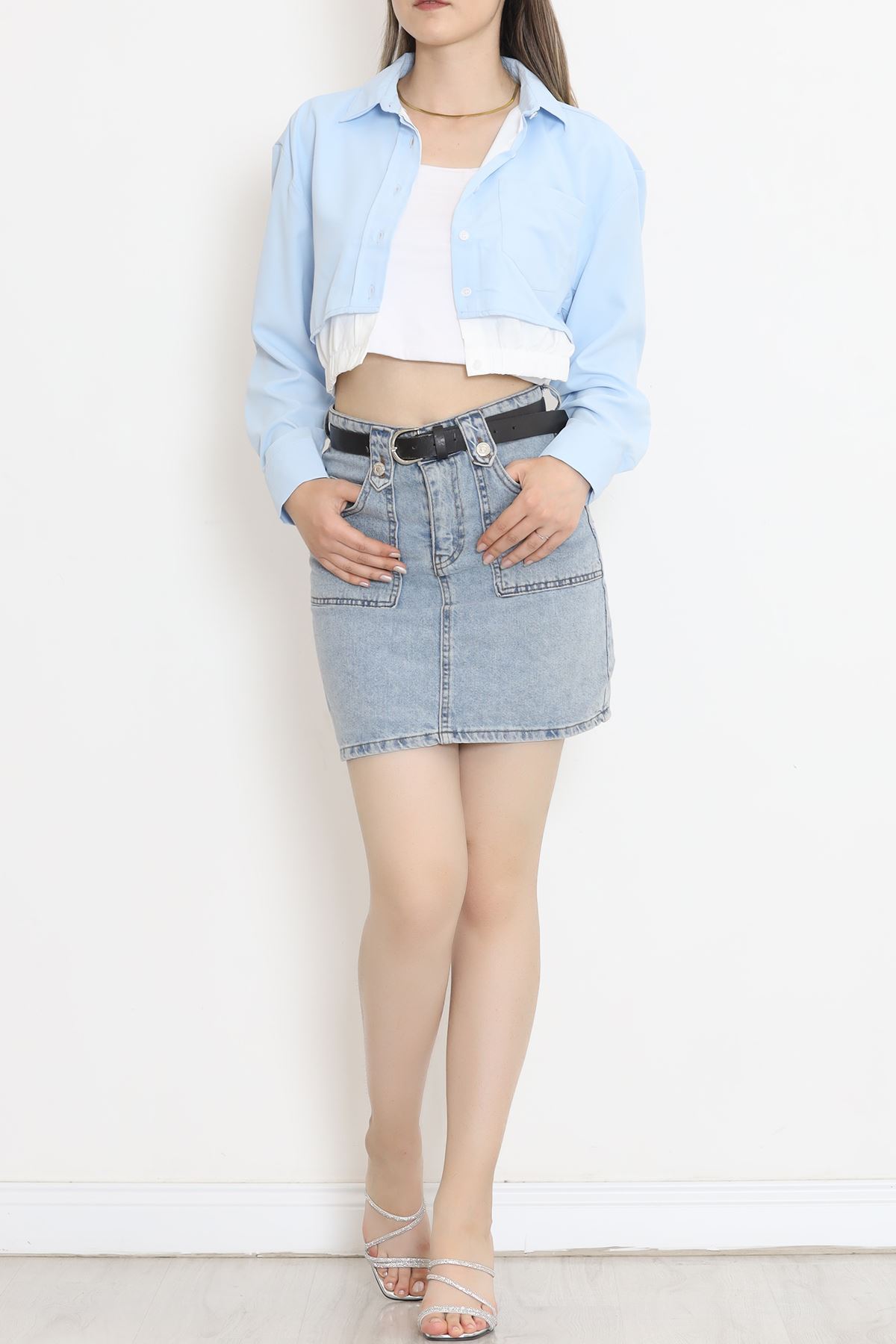 Crop Shirt with Pocket Bebemavi - 18584.1247.