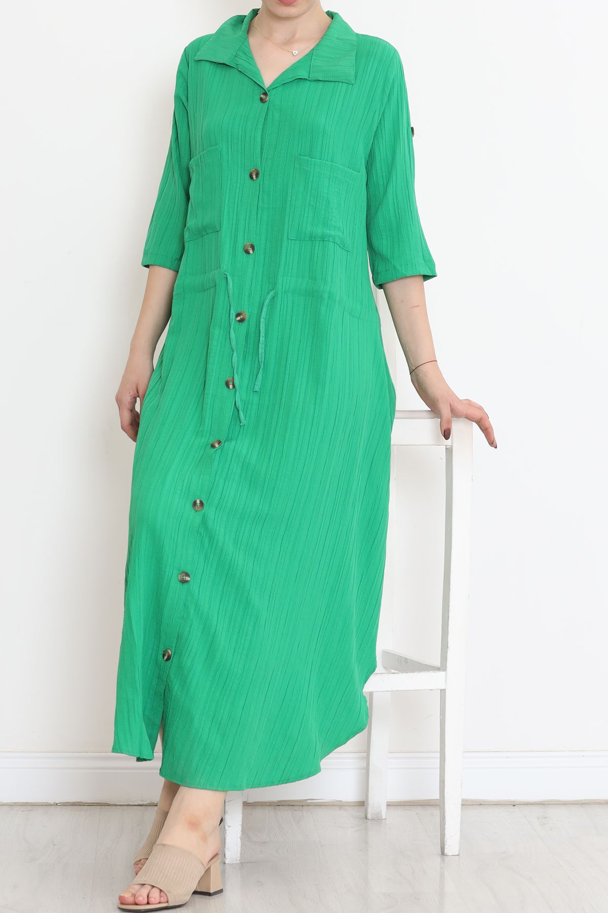 Double Pocket Dress Green1 - 152343.701.