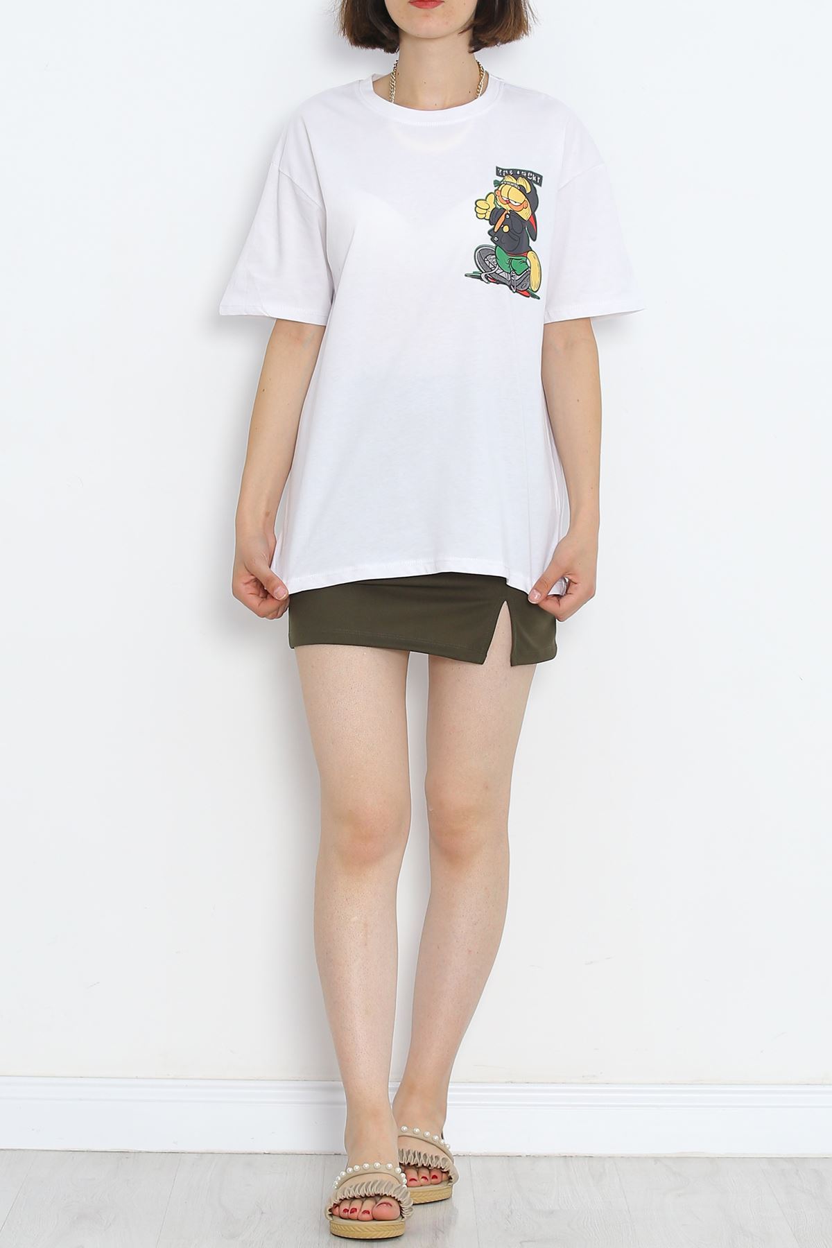 Front Back Printed T-shirt White - 18852.1005.