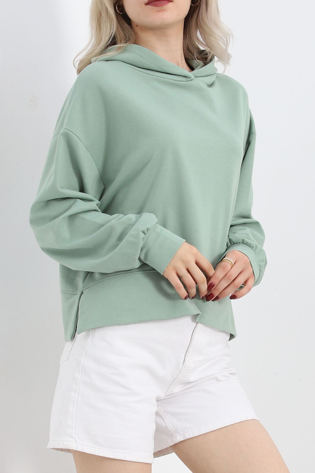 2 İplik Kapşonlu Sweat Mint - 1728.1095.