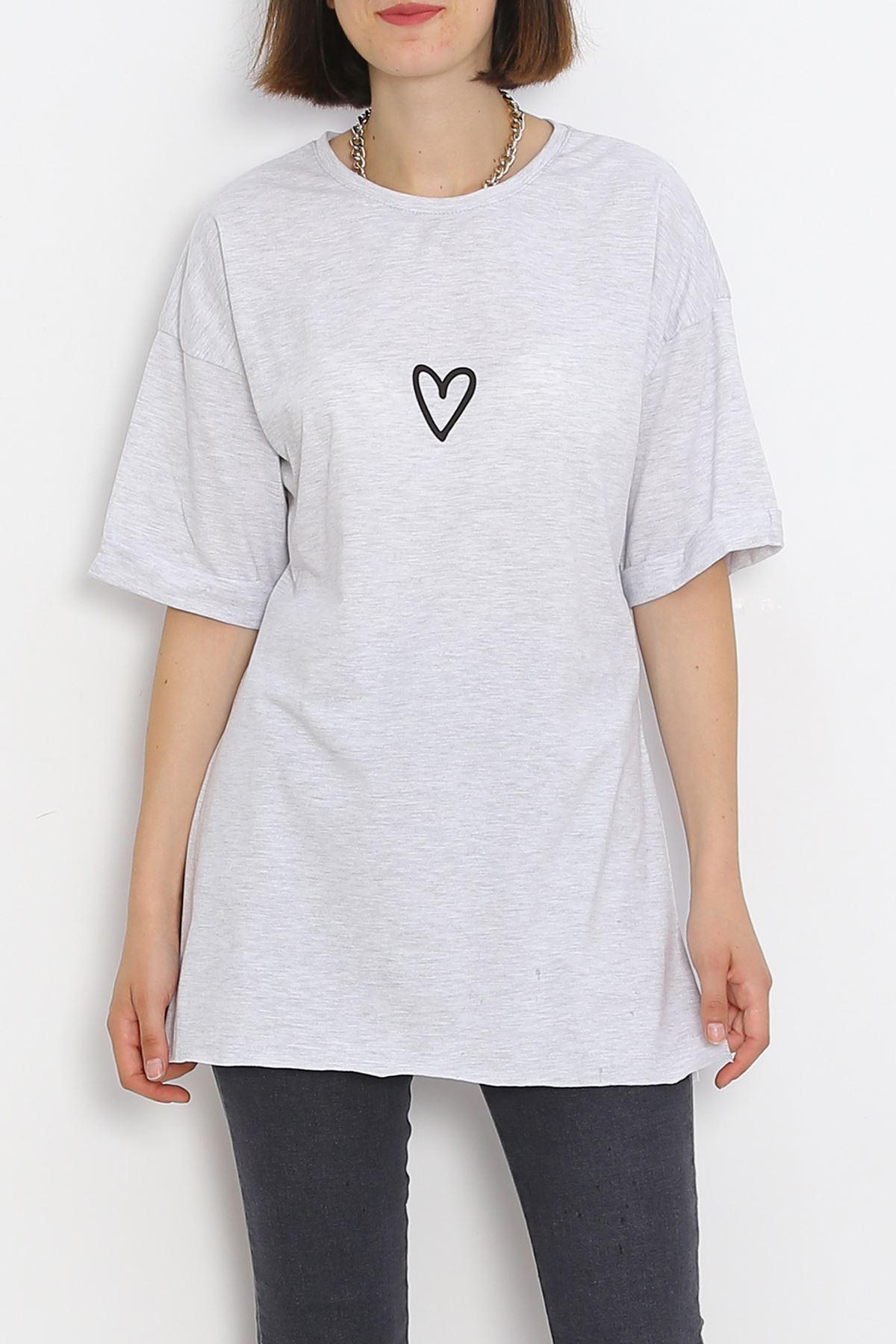 Double Sleeve Printed T-Shirt Gray - 16556.1567.