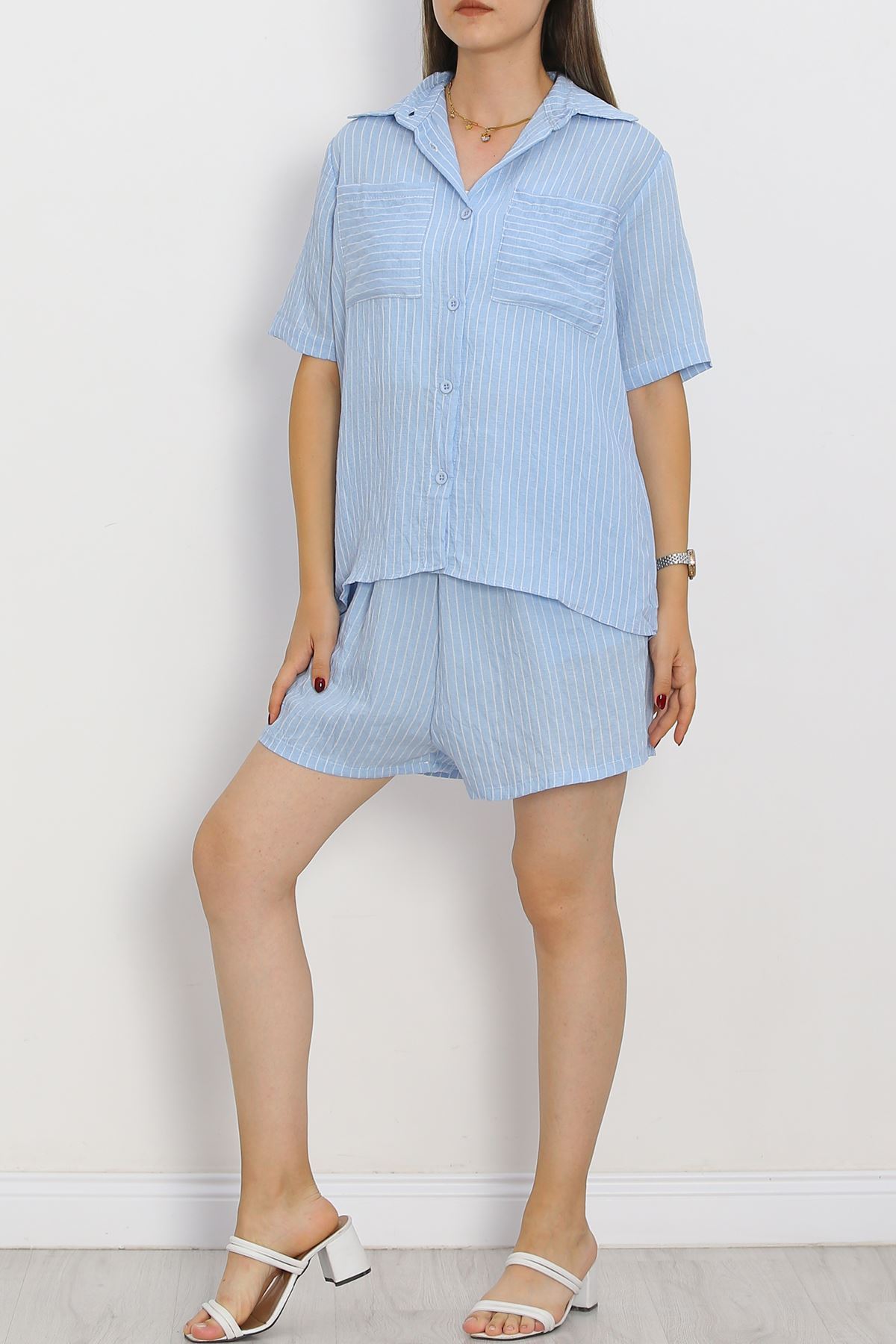 Oversize Shorts Set Blue - 18943.1247.