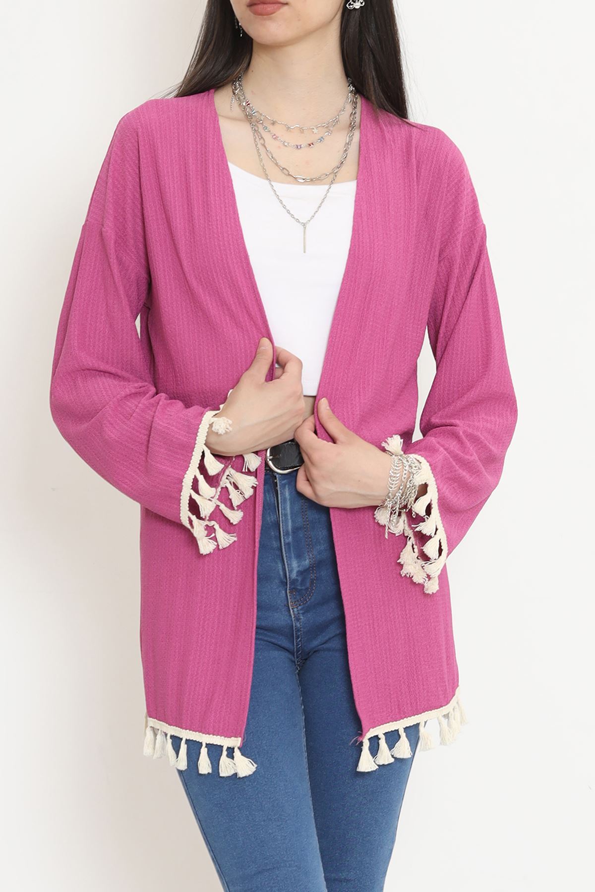 Kimono Fuchsia with Pompom - 12577.631.