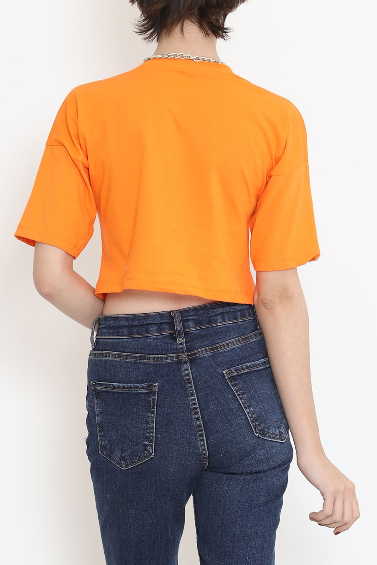 Single Jersey Crop T-shirt Orange - 1111.1567.