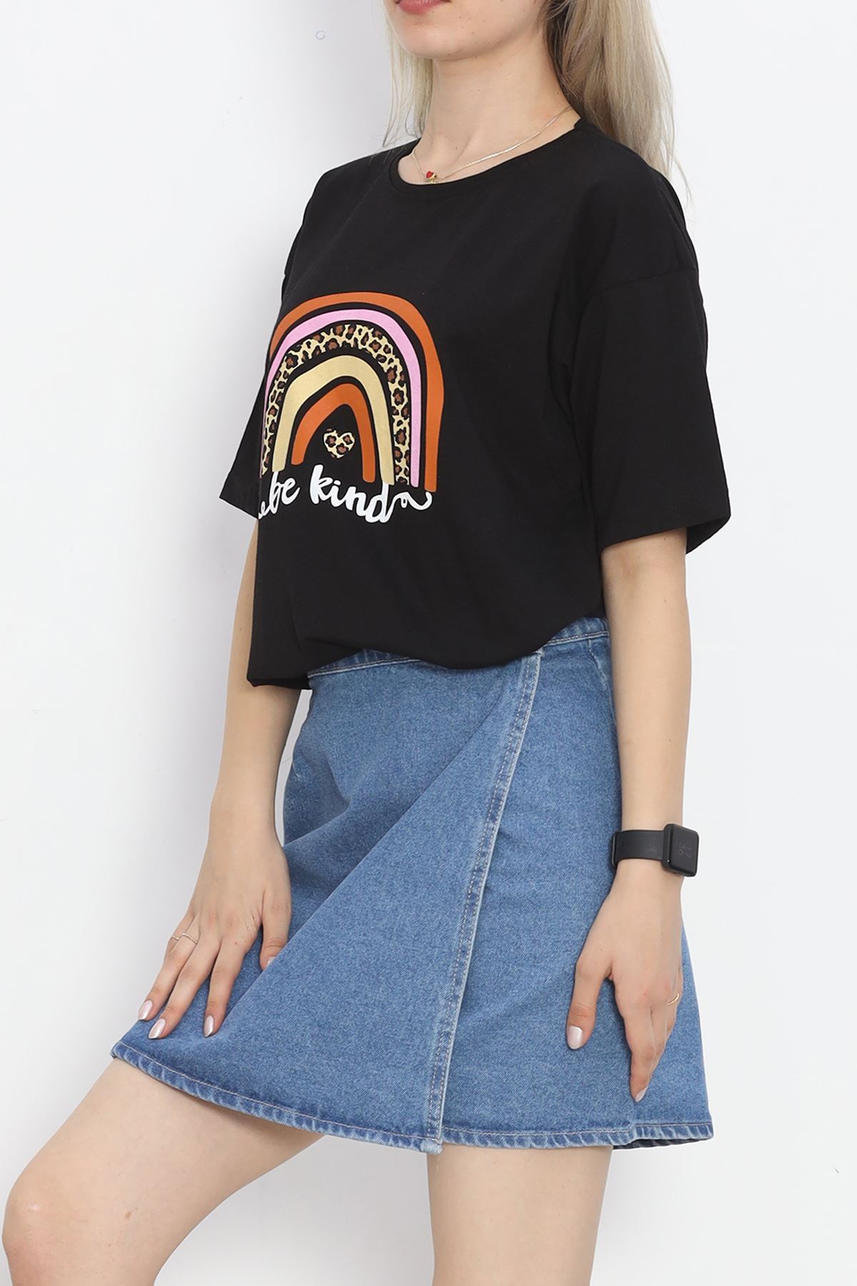 Printed Crew Neck T-shirt Black - 16522.1567.