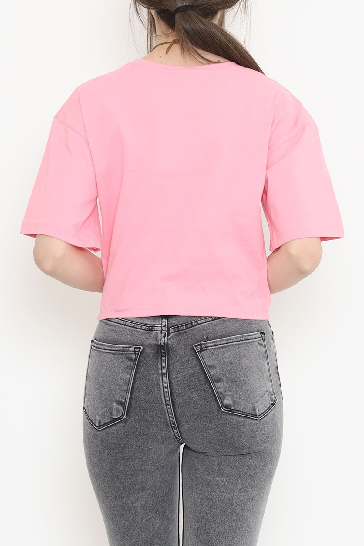 T-shirt with elastic waist Pink - 16546.1567.