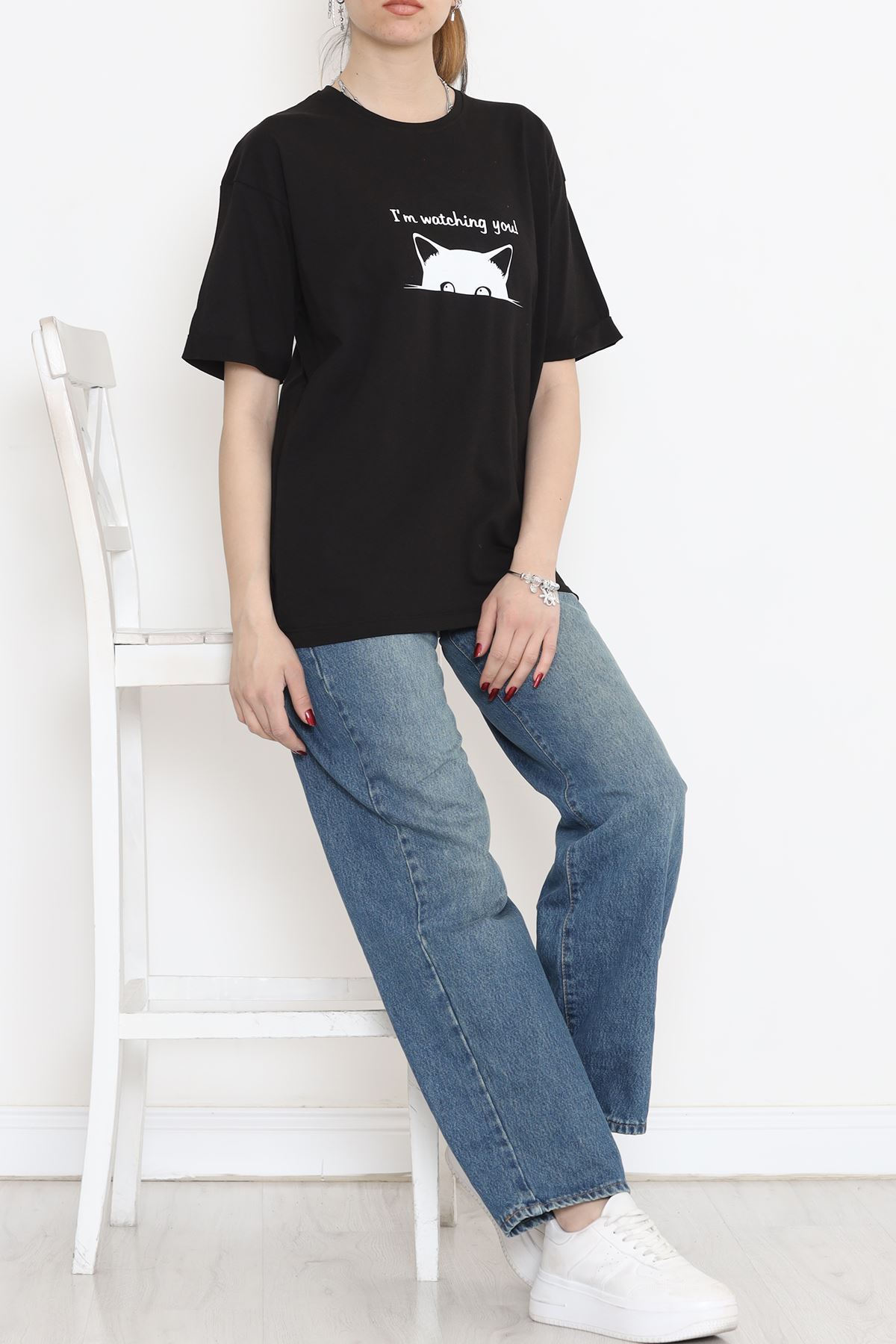 Printed Double Sleeve T-Shirt Black - 16524.1567.