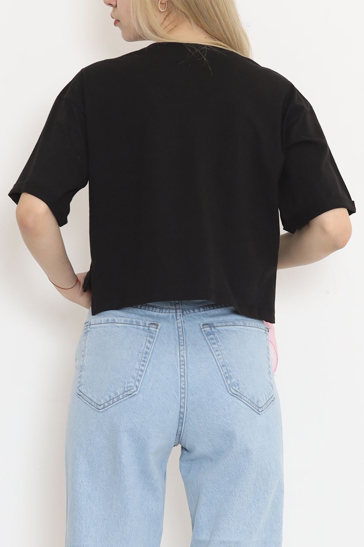 Crew Neck Pocket T-Shirt Black - 16563.1567.