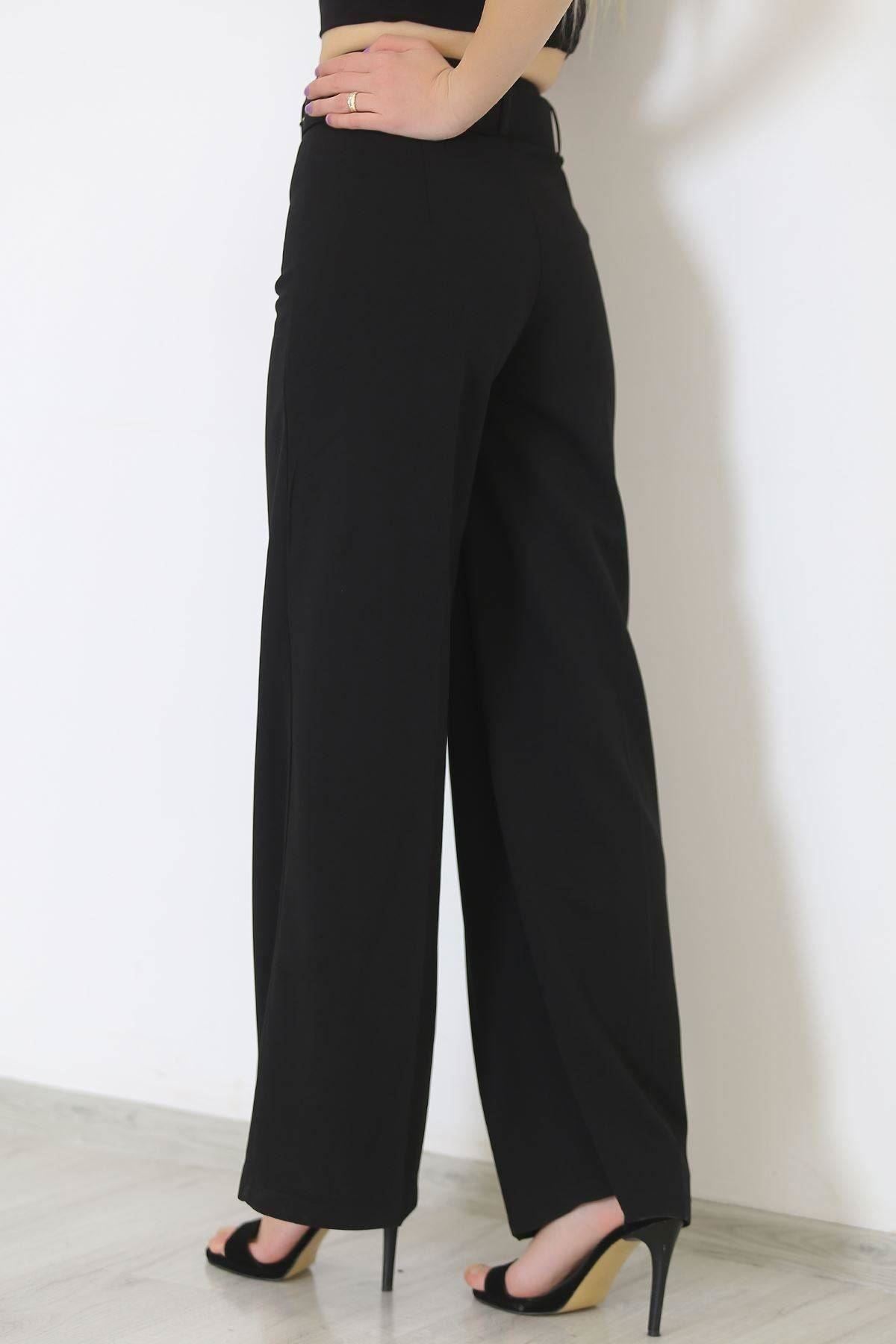 Belted Palazzo Pants Black - 24194.683.