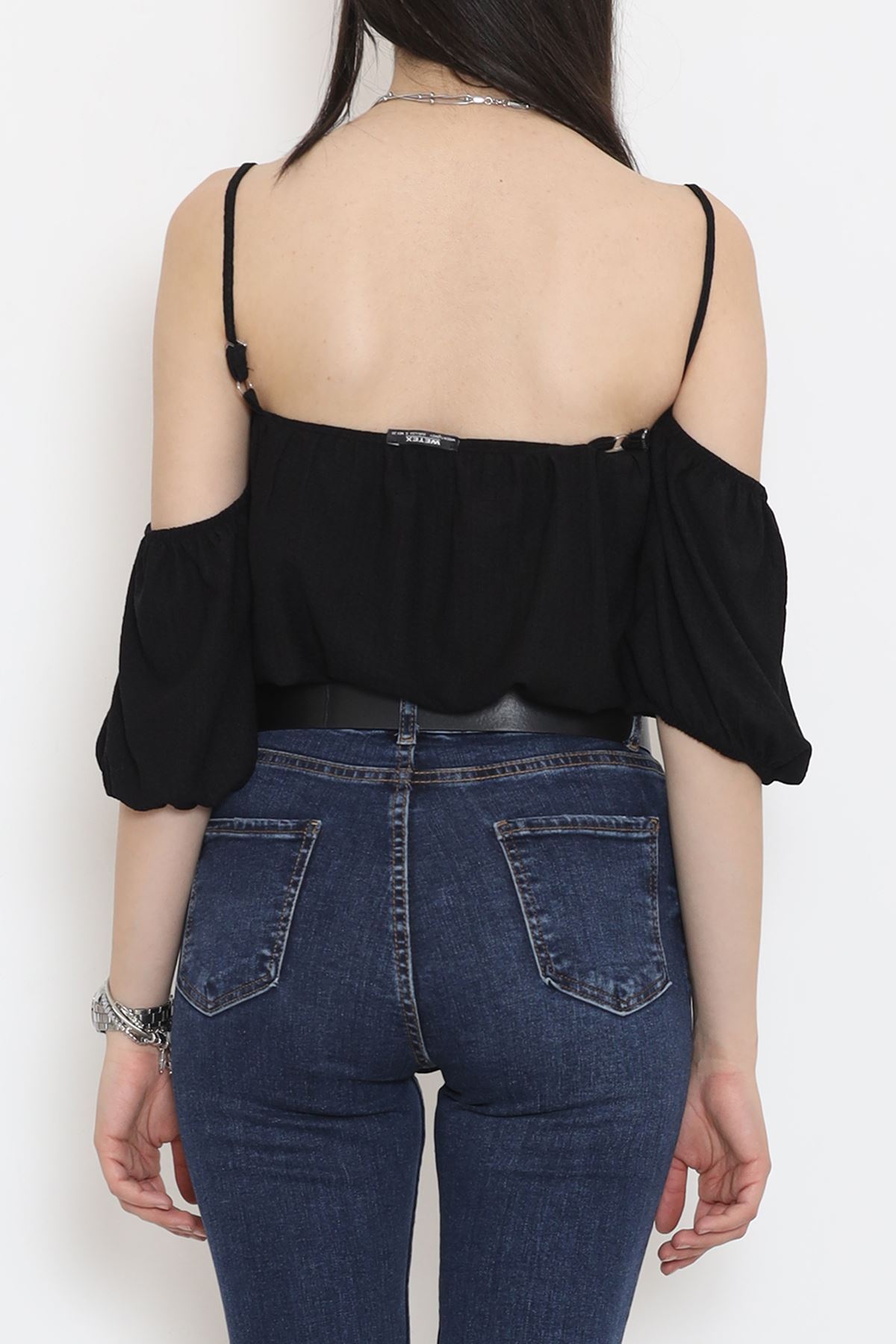 Strappy Burümcük Blouse Black - 12593.631.