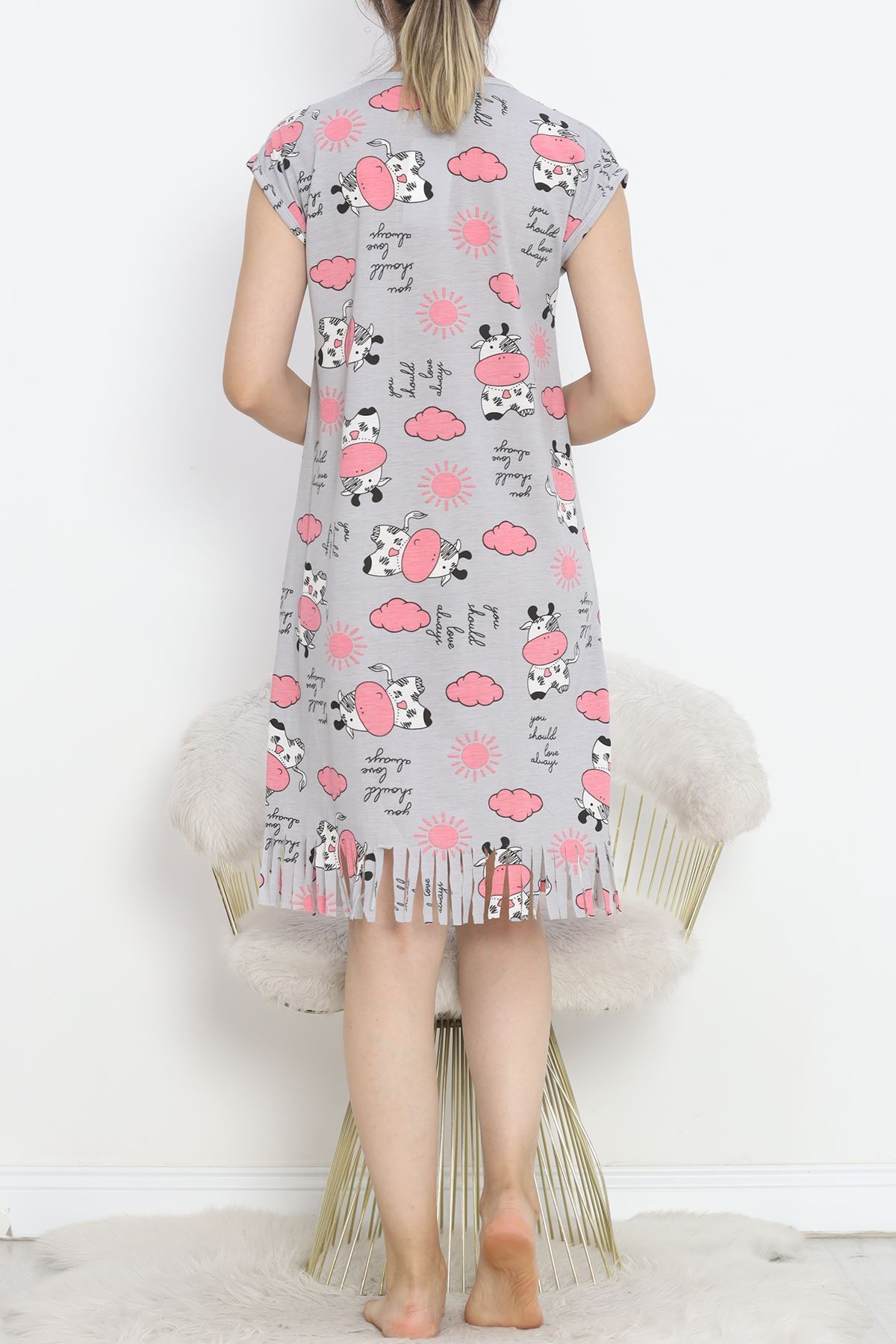 Printed Rotation Tassel Dress Gripembe - 263.1287.