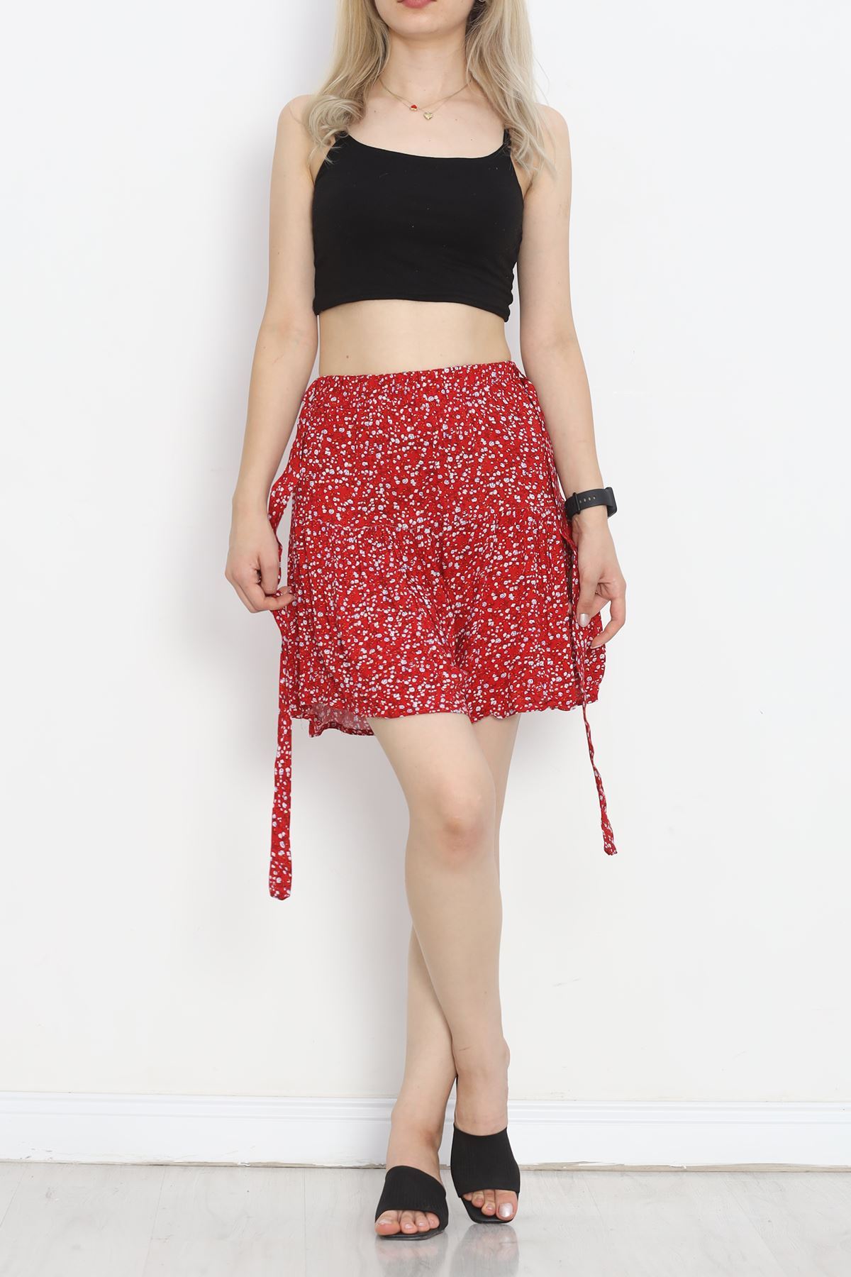 Skirt with Belted Shorts Red1 - 16701.1355.