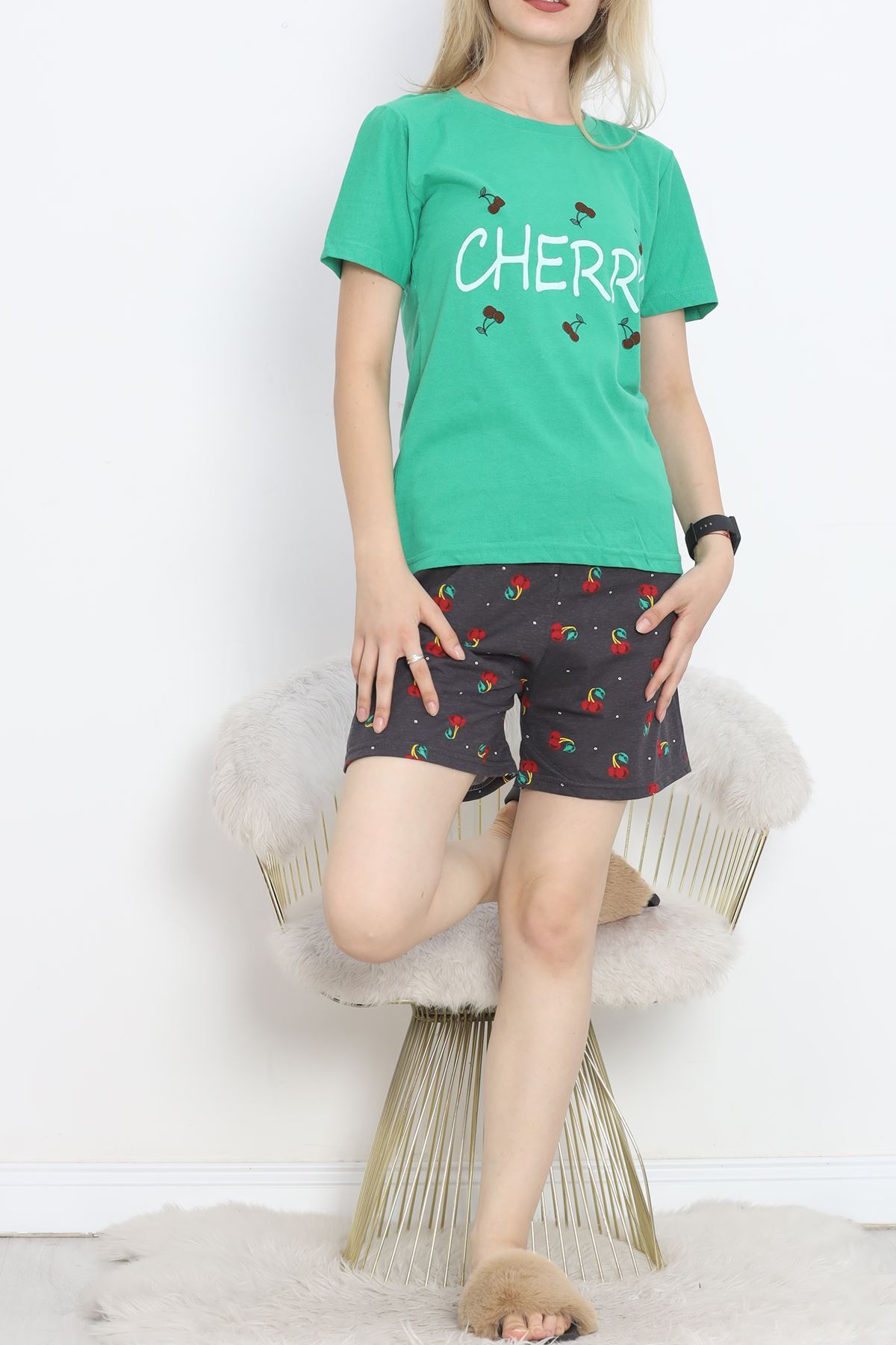 Patterned Shorts Set Green1 - 15280.1773.