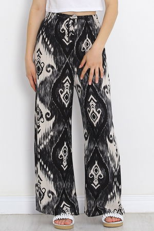 Patterned Woven Pants Black Patterned - 18979.1095.