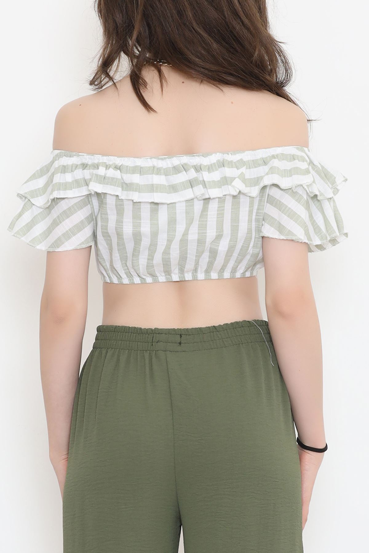 Striped Crop Blouse Hakibeyaz - 18426.631.