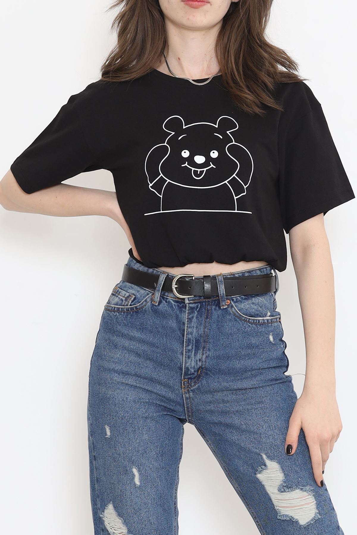 T-shirt with Elastic Waistband Black - 16541.1567.