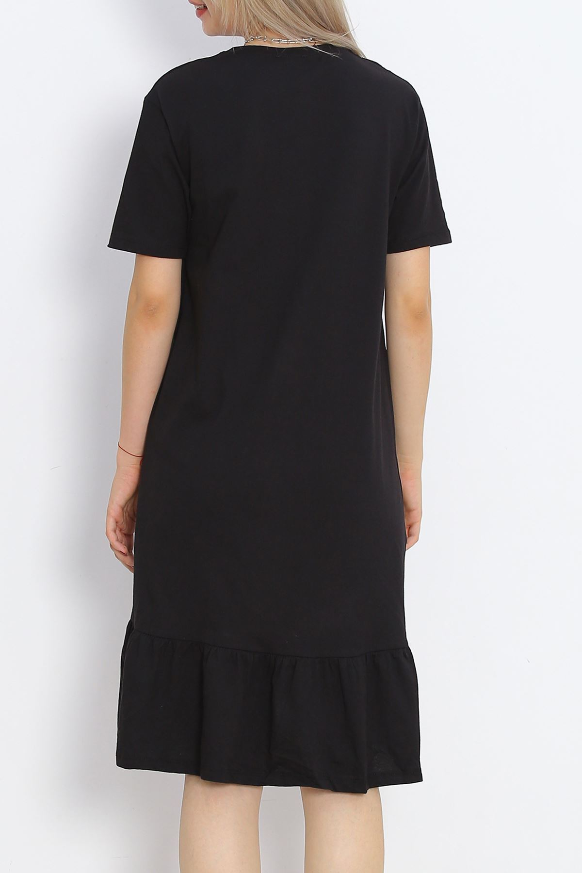 Ruffled Dress Black - 15868.1567.