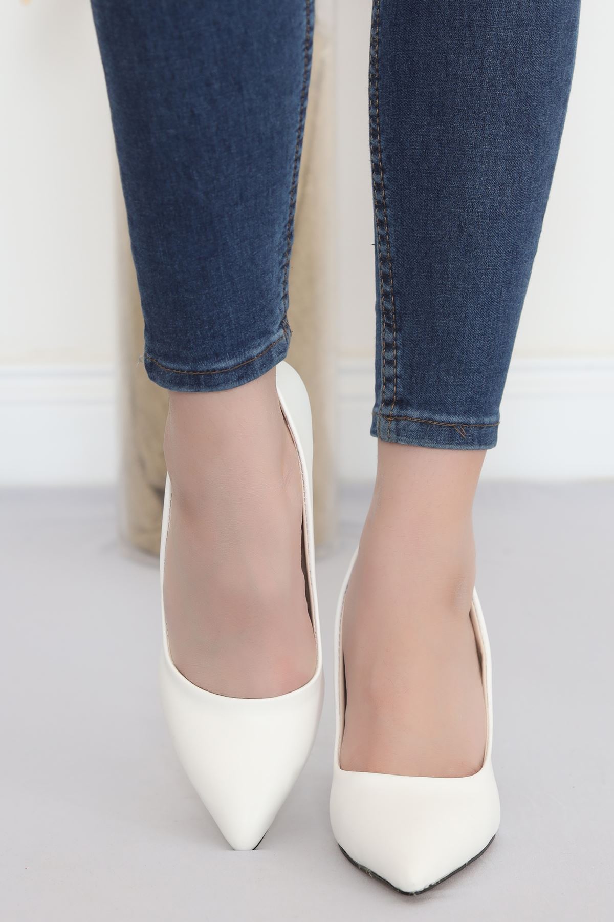 8 Cm Heeled Shoes White - 17347.264.