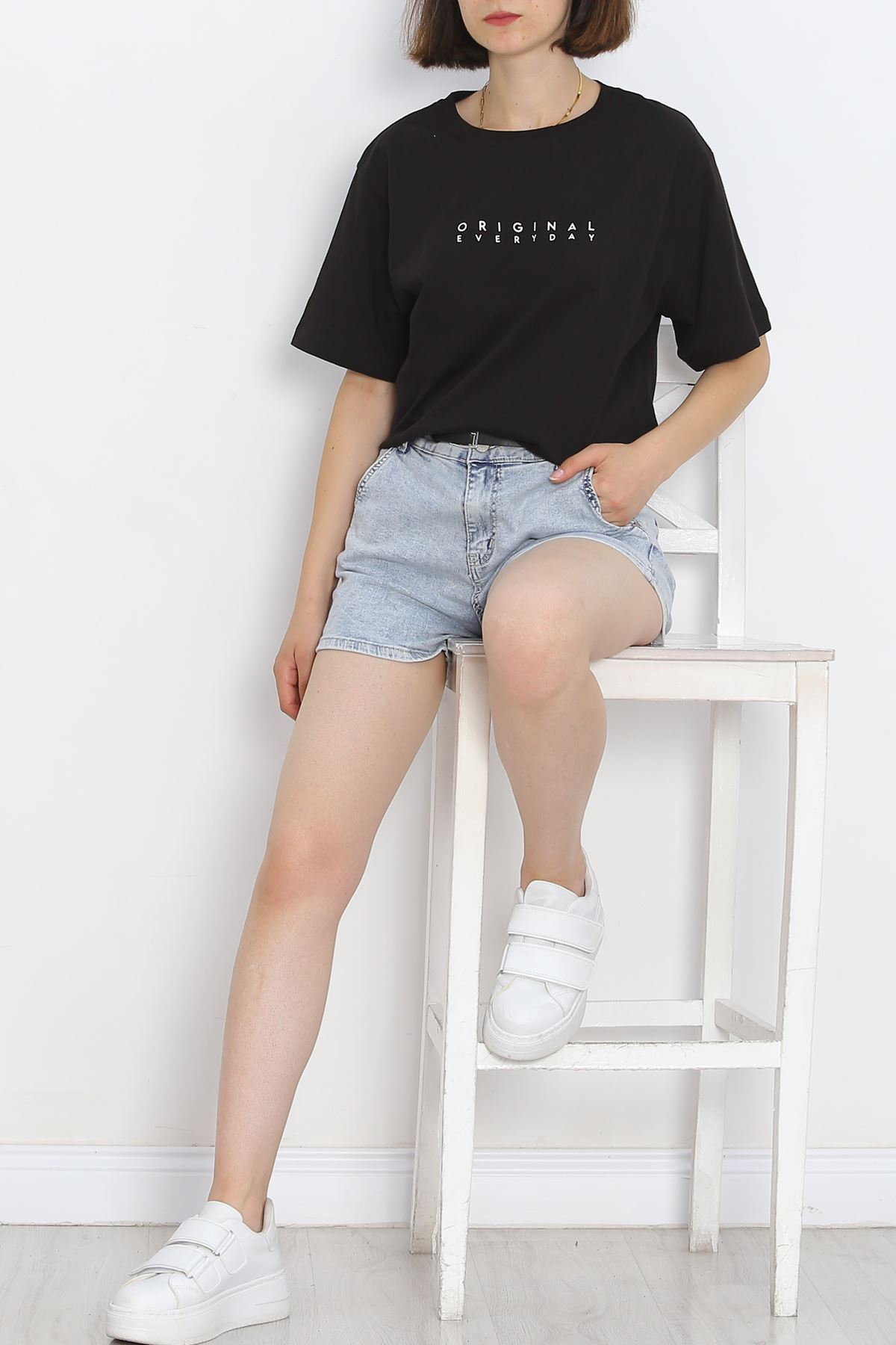 Printed Oversize Men's T-Shirt Black - 20020.1567.